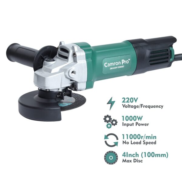 Camron pro angle grinder machine 1000W input power, hand grinder machine with 11000 RPM - Image 2