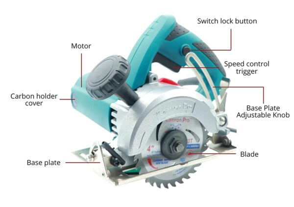 Camron Pro 5 inch Wood Cutter Machine 12000 RPM 1700 Watt - Image 2