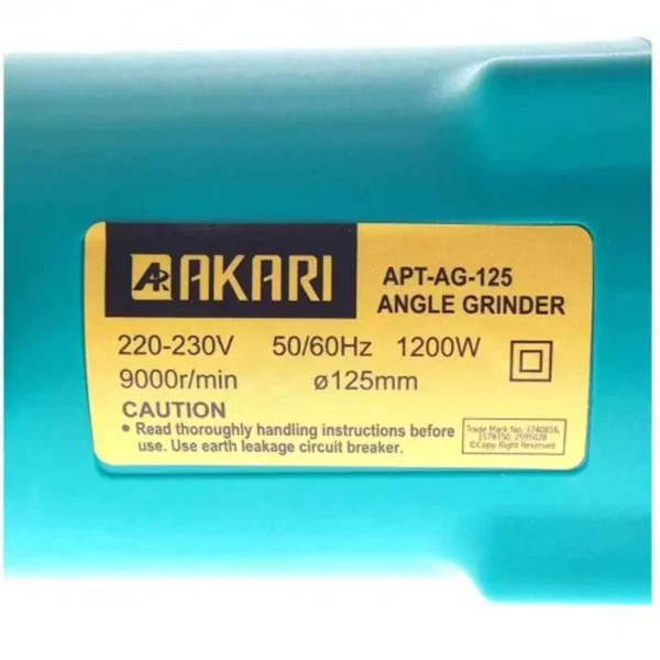 Akari APT-AG-125 1200 W 127 mm (5 inch) Angle Grinder - Image 4